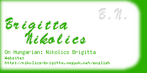 brigitta nikolics business card